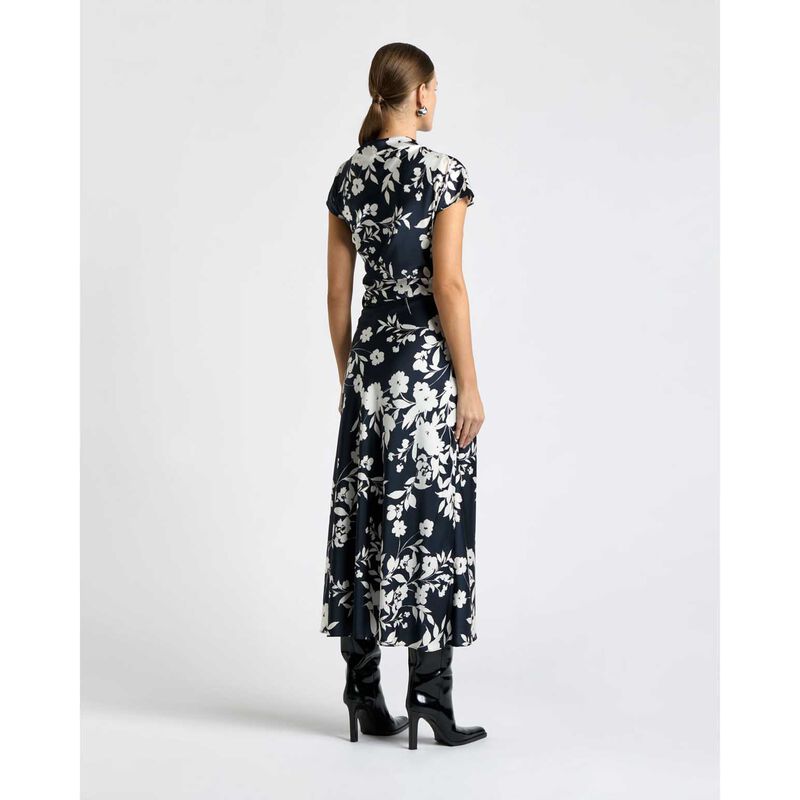 Cue Ink Stencil Floral Midi Dress image number 1